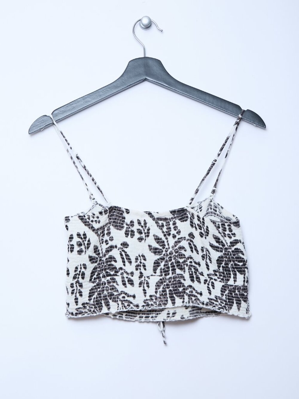 Free People FP One Maia Smocked Convertible Bandeau Crop Top cottage euro summer - Picture 3 of 11